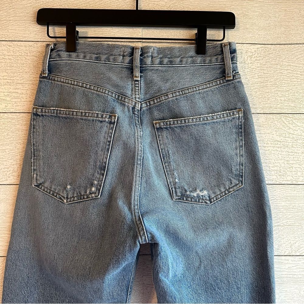 AGOLDE 90's Mid Rise Loose Distressed Jeans in Major Size 24 - Picture 12 of 13
